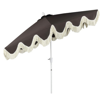 Collins 9 ft. Classic Cottage Tassel Market Patio Umbrella